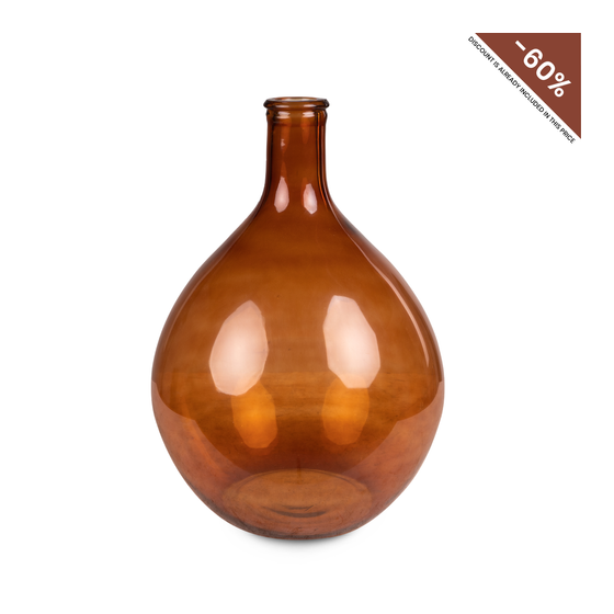 Vase bottle shape Malaga orange
