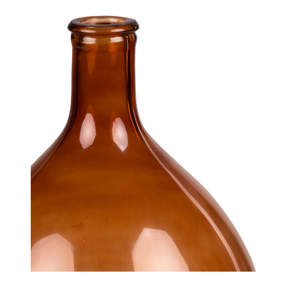 Vase bottle shape Malaga orange sideview