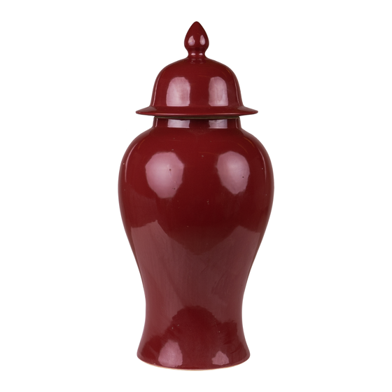 Vase Xian burgundy 33x65