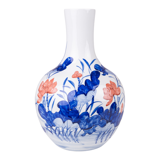 Vase Foshan with flower 22x35