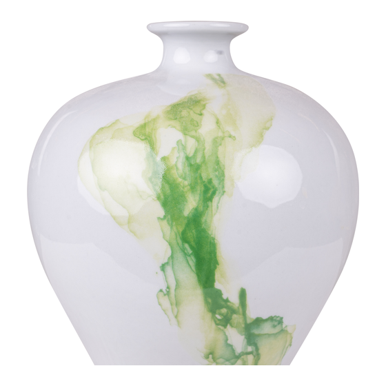 Vase Yangtze watercolor green 20x36 sideview