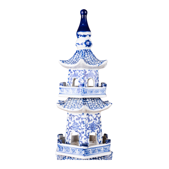 Tower Ta blue white 80cm sideview
