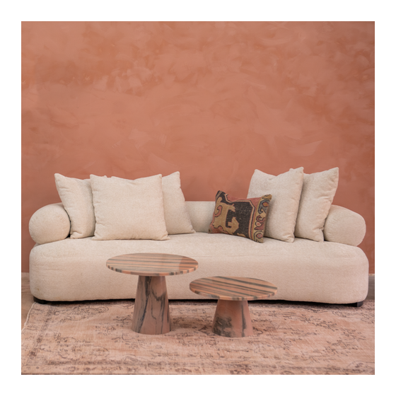 Sofa Positano cream sideview
