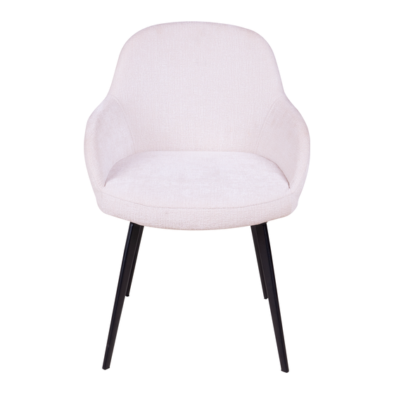 Dining chair Malmo cream sideview