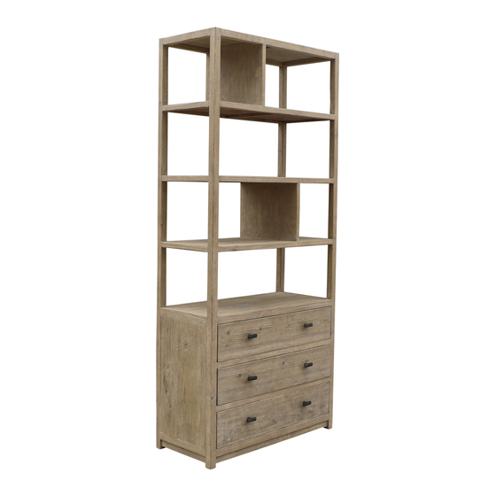 Bookcase Mendoza wood 100x45x223