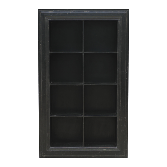 Hanging cabinet Valencia black 120x30x200 sideview