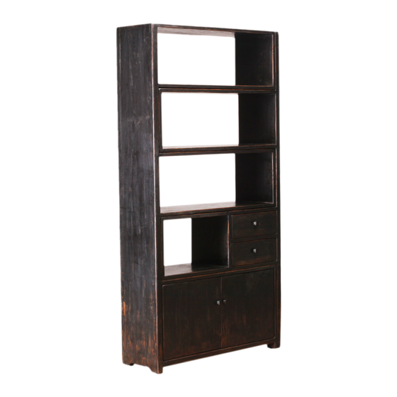 Bookcase Mason lacquer extendable black old
