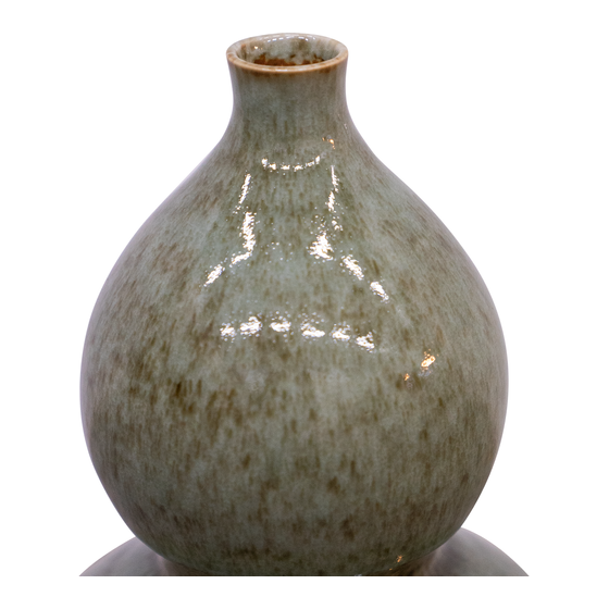 Vase Shandong glazed brown Ø19x30 sideview