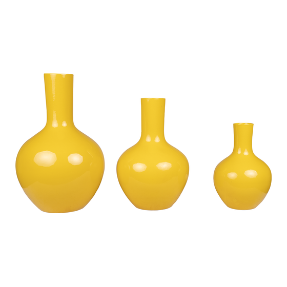 Vase Foshan yellow 30x50 sideview