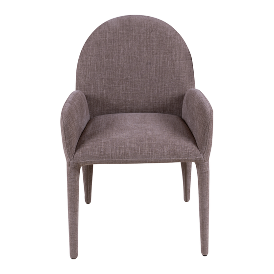Dining chair Tarifa taupe sideview