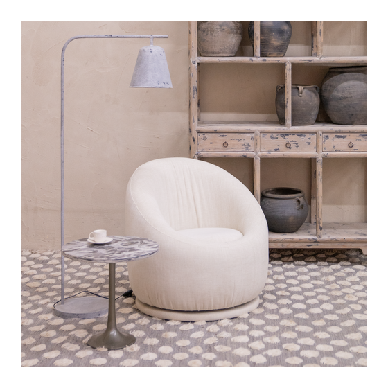 Fauteuil Cordoba creme sideview