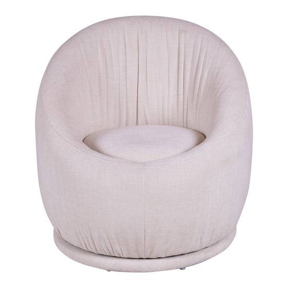 Lounge chair Cordoba creme sideview