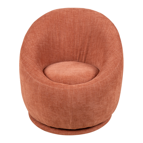 Lounge chair Cordoba coral sideview