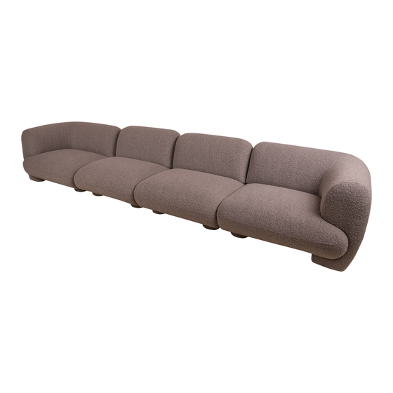 Sofa Noa grey 4 parts 384x99x71