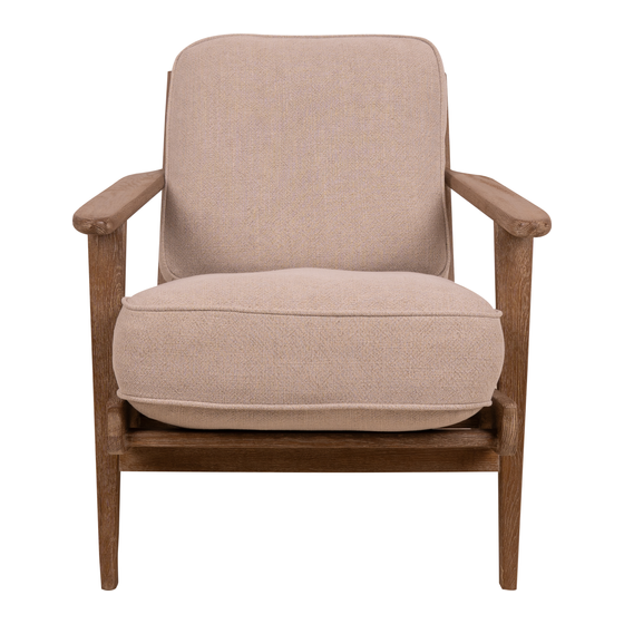 Lounge Chair Fos beige sideview