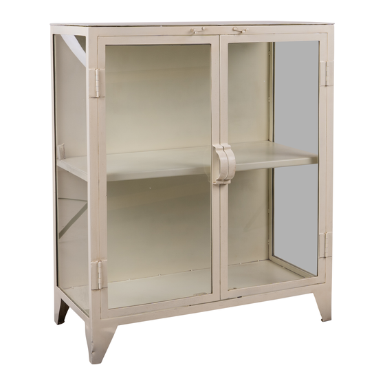 Glass cabinet iron white 80x40x96