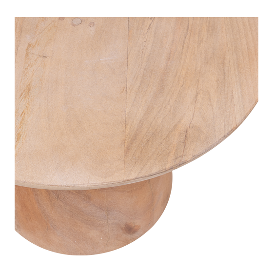 Side table Capri bleached round sideview