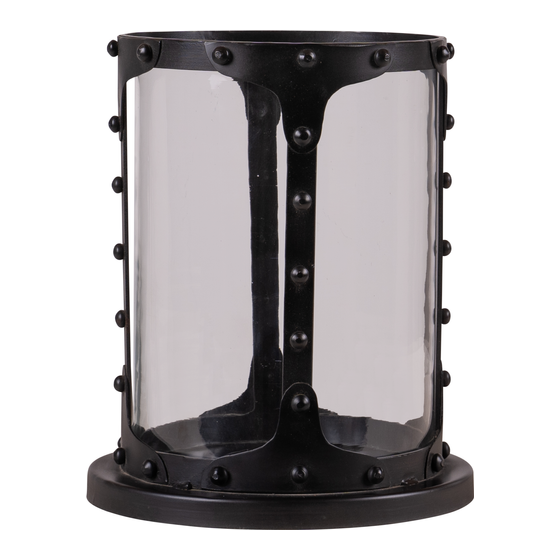 Lantern Loftus iron and glass 24x24x30