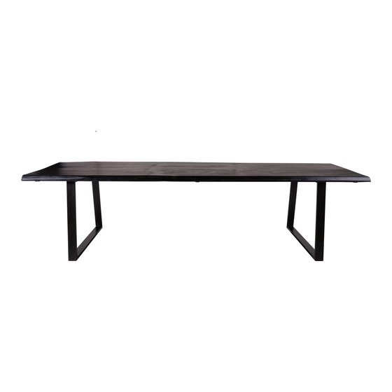 Dining table trunk mat black 300x100x76 sideview