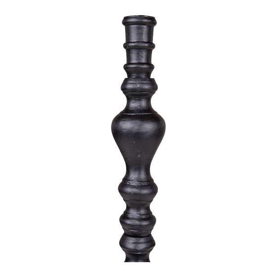 Candle holder Chartres black medium sideview
