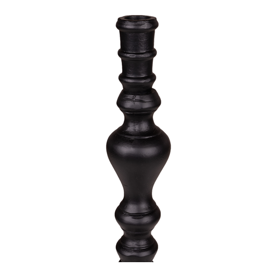 Candle holder Chartres black small sideview