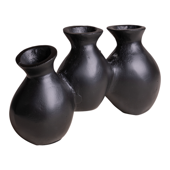 Vase Noto nickle black small