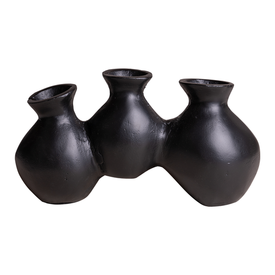 Vase Noto nickle black small sideview