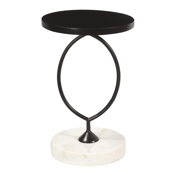 Side table Massa iron with marble base