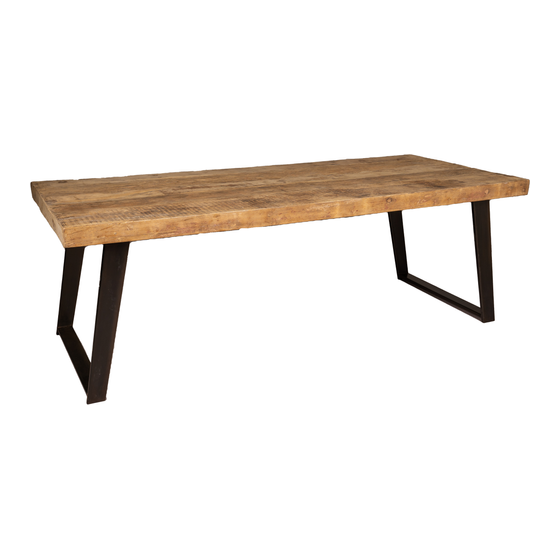 Dining table Benevento wood bleached 220x95x77
