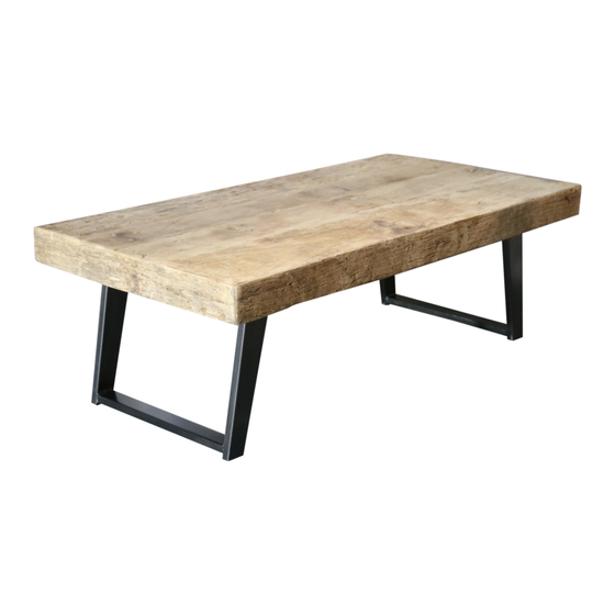 Coffee table Benevento wood bleached 120x60x40