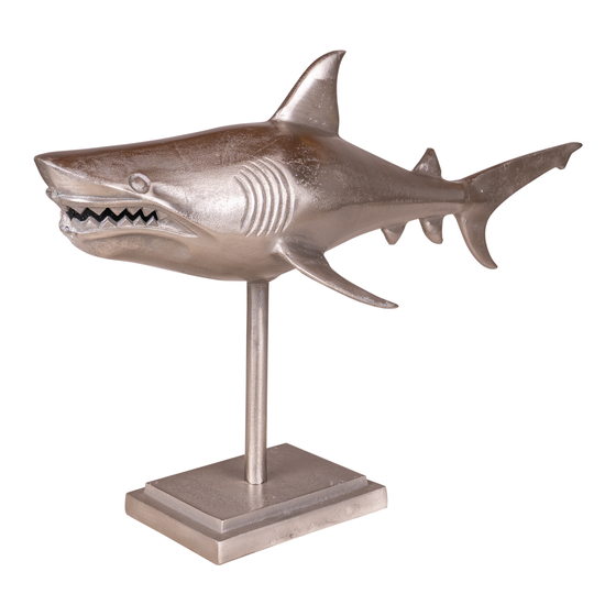 Decoration shark on stand