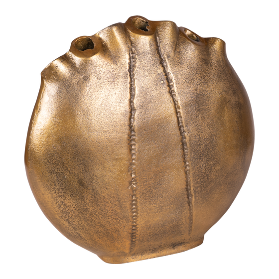 Vase Crab gold round 40x10x38