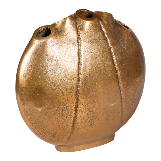 Vase Crab gold round 32x9x30