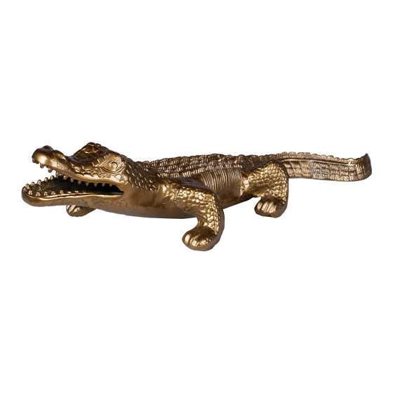 Decoratie krokodil goud