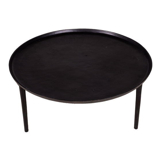 Coffee table Dundee aluminum black sideview