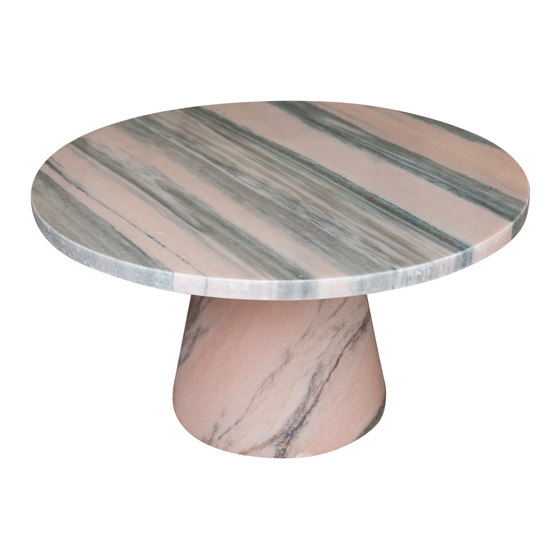 Side table Carrara marble pink 56x56x30,5