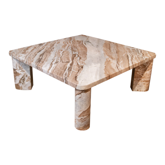 Coffee table Carrara marble wit 89x89x33