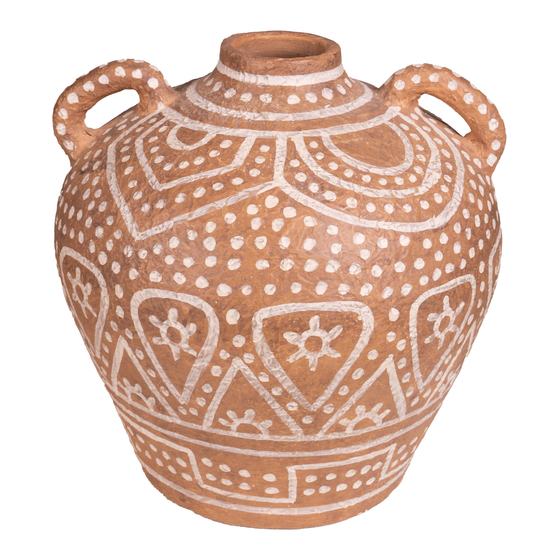 Vase Lusaka with ears terracotta brown 26,5x26,5x28
