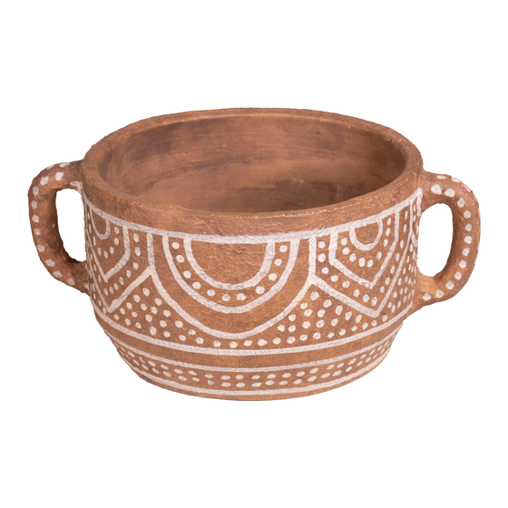 Bowl Lusaka terracotta brown 36x26x15