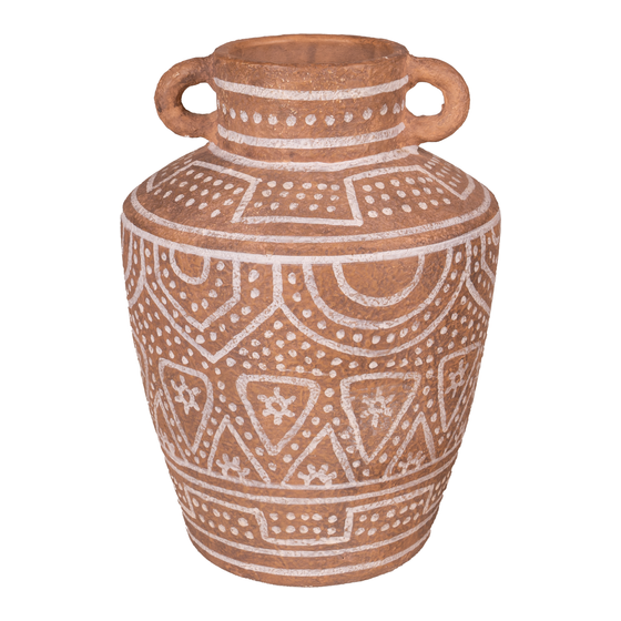 Vase Lusaka with ears terracotta brown 28x28x38