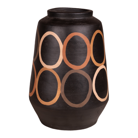 Vase Nairobi terracotta black/brown 20x20x30,5
