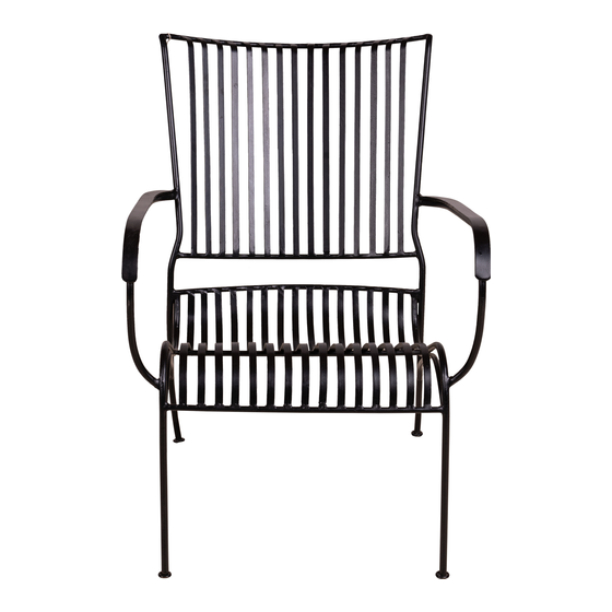 Chair Cadiz iron black sideview