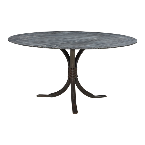 Dining table Novelda iron marble round