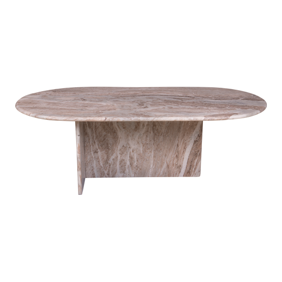 Coffee table Magasa marmer 120x60x40 sideview