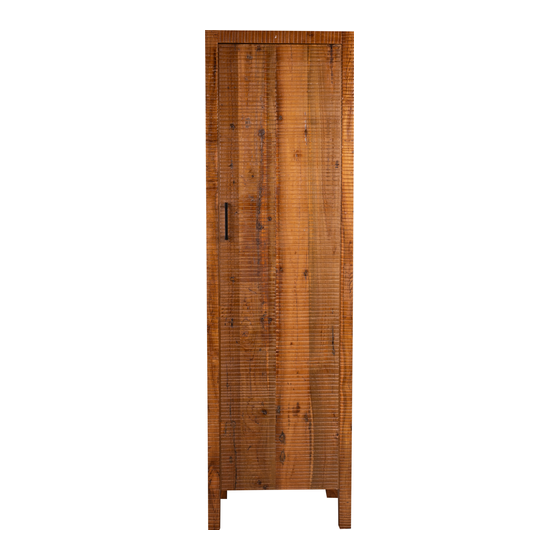 Cabinet Lisboa wood teak 1dr 60x45x205 sideview