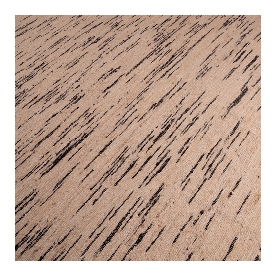 Carpet Daman melange beige black 200x300 sideview