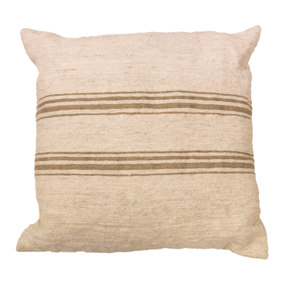 Pillow Pendra white with sand striped 50x50