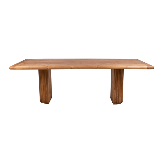 Buitentafel Central 240x100x78 sideview