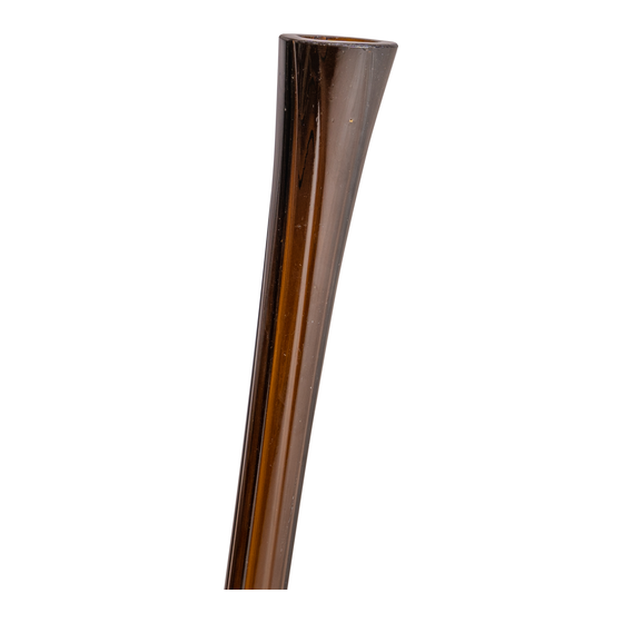 Vase glass brown sideview