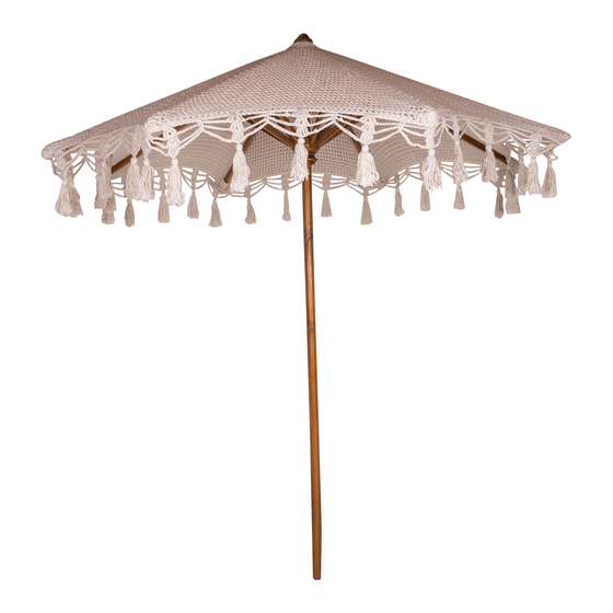 Umbrella Macrame groot 250cm